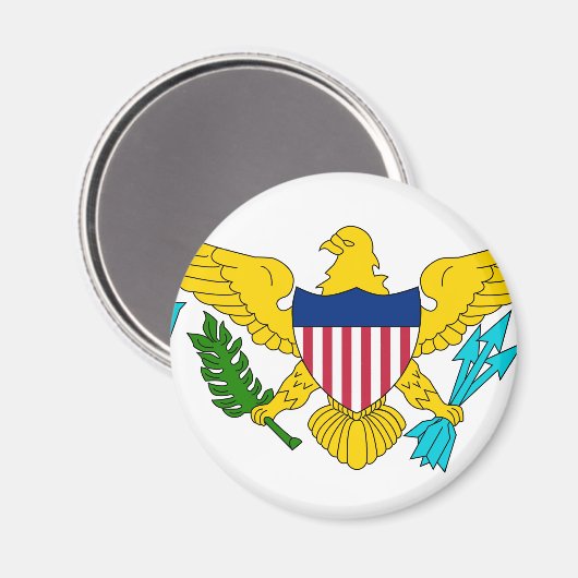 Aimant Drapeau des îles Vierges américaines (Recto/Verso)