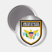 Aimant Drapeau des îles Vierges américaines (Recto/Verso)