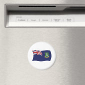 Aimant Drapeau des Îles Vierges britanniques (In Situ (Lave-vaisselle))