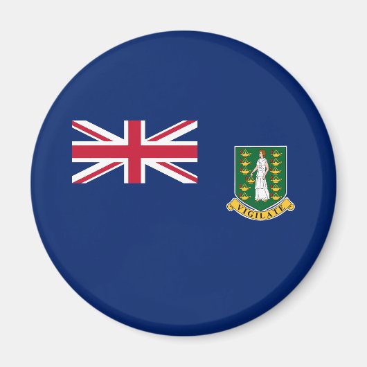 Aimant Drapeau des îles Vierges britanniques (Devant)
