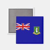 Aimant Drapeau des îles Vierges britanniques (Recto/Verso)
