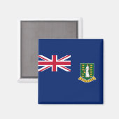 Aimant Drapeau des îles Vierges britanniques (BVI) (Recto/Verso)