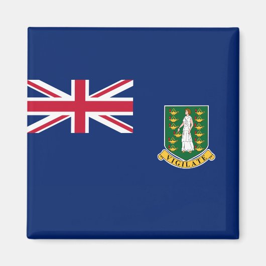 Aimant Drapeau des îles Vierges britanniques (BVI) (Devant)