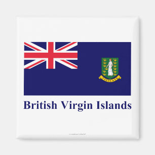 Aimant Drapeau des îles Vierges britanniques portant le n