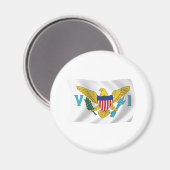 Aimant Drapeau des Îles Vierges des États-Unis (Recto/Verso)