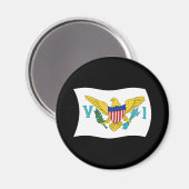 Aimant Drapeau des Îles Vierges des États-Unis (Recto/Verso)