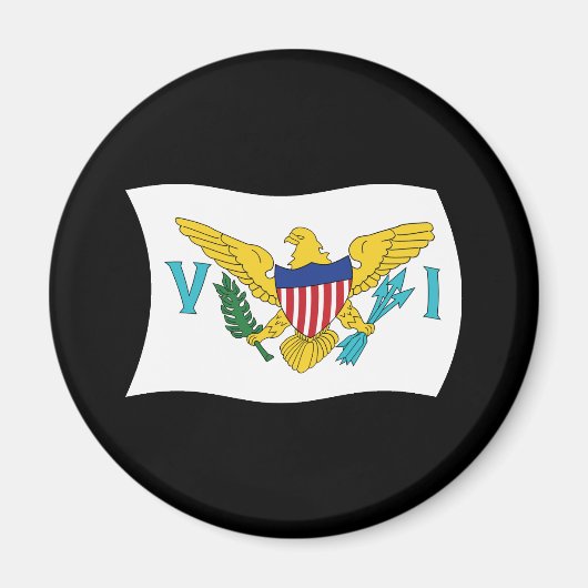 Aimant Drapeau des Îles Vierges des États-Unis (Devant)