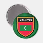 Aimant Drapeau des Maldives (Recto/Verso)