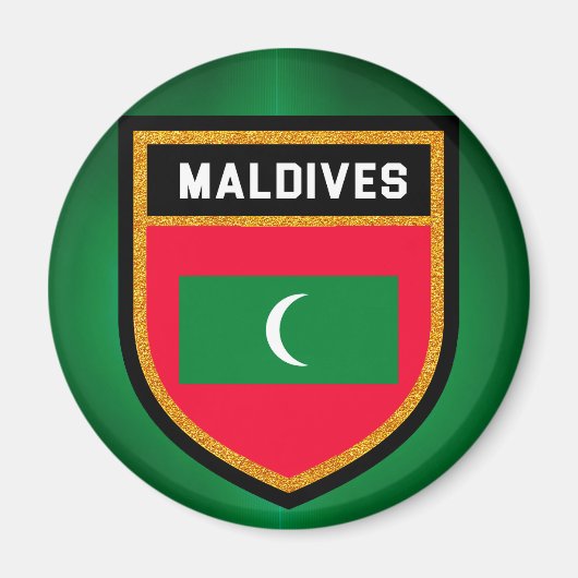 Aimant Drapeau des Maldives (Devant)