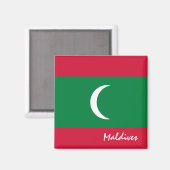 Aimant Drapeau des Maldives & Amateurs de vacances/sports (Recto/Verso)