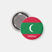 Aimant Drapeau des Maldives et Asie - Amateurs de voyage/ (Recto/Verso)