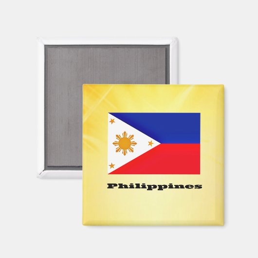 Aimant Drapeau des Philippines, archipel, (Recto/Verso)