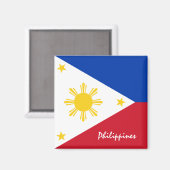 Aimant Drapeau des Philippines et Asie pour les vacances/ (Recto/Verso)