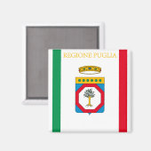 Aimant Drapeau des Pouilles (Italie) (Recto/Verso)