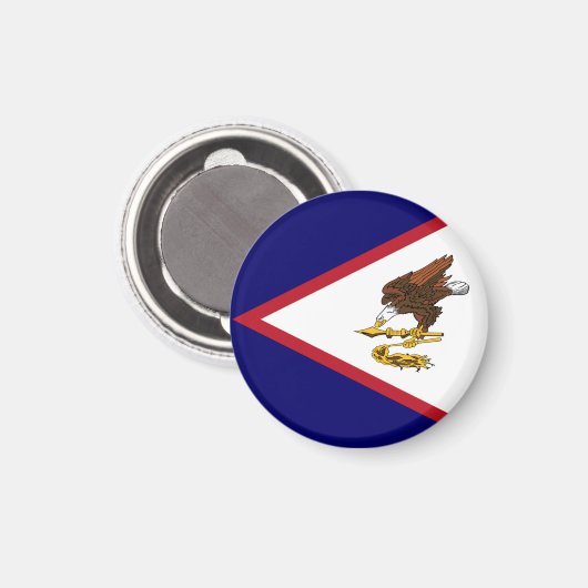 Aimant Drapeau des Samoa américaines (Recto/Verso)