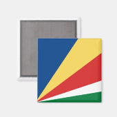 Aimant Drapeau des Seychelles (Recto/Verso)