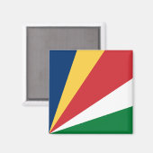 Aimant Drapeau des Seychelles (Recto/Verso)