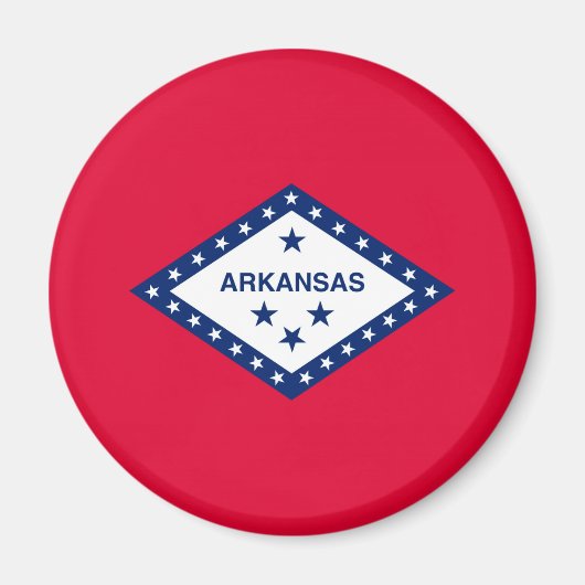Aimant Drapeau d'État Arkansas (Devant)