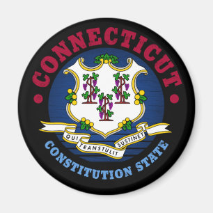 AIMANT DRAPEAU D'ÉTAT CONSTITUTION CONNECTICUT