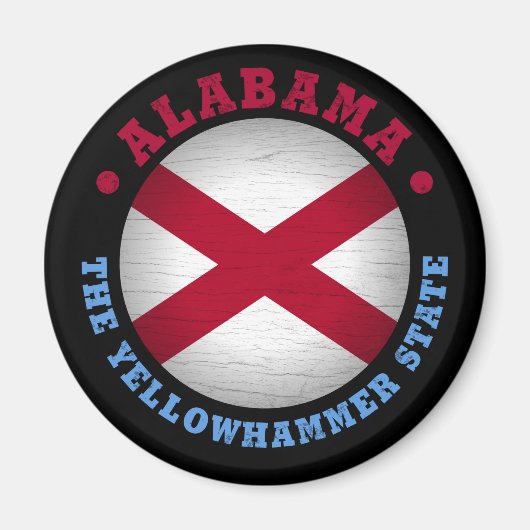 AIMANT DRAPEAU D'ÉTAT D'ALABAMA (Devant)