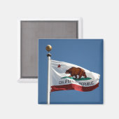 Aimant Drapeau d'Etat de Californie Ciel bleu photo (Recto/Verso)