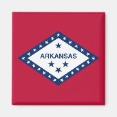 Aimant Drapeau d'État de l'Arkansas (Devant)