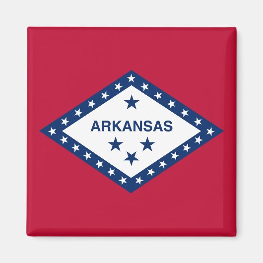 Aimant Drapeau d'État de l'Arkansas (Devant)