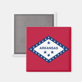 Aimant Drapeau d'État de l'Arkansas (Recto/Verso)