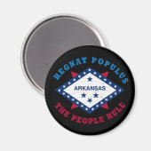 AIMANT DRAPEAU D'ÉTAT DE L'ARKANSAS (Recto/Verso)