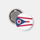 Aimant Drapeau d'État de l'Ohio USA (Recto/Verso)