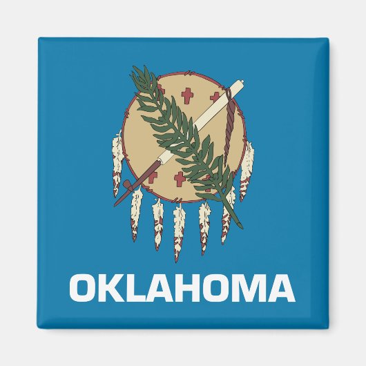 Aimant Drapeau d'État de l'Oklahoma (Devant)