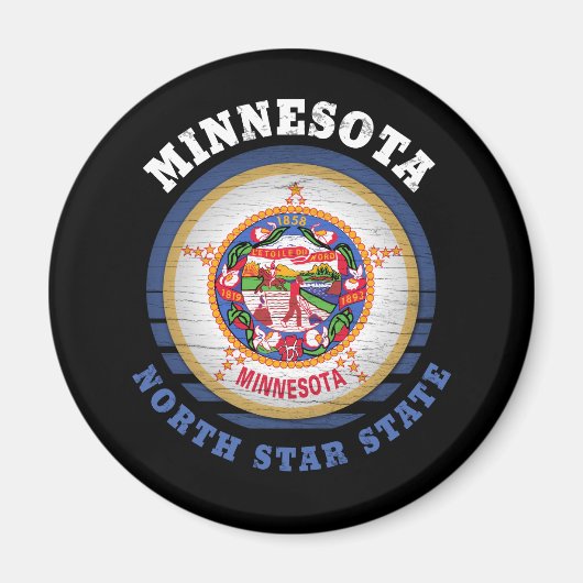 AIMANT DRAPEAU D'ÉTAT DE MINNESOTA NORTH STAR (Devant)