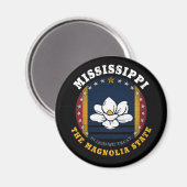 AIMANT DRAPEAU D'ÉTAT DE MISSISSIPPI MAGNOLIA (Recto/Verso)