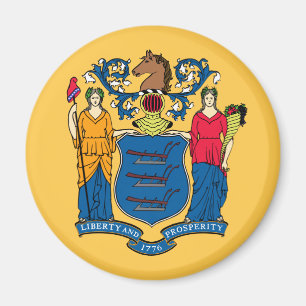 Aimant Drapeau d'état de New Jersey