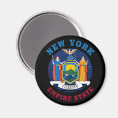 AIMANT DRAPEAU D'ÉTAT DE NEW YORK (Recto/Verso)