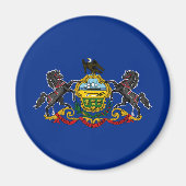 Aimant Drapeau d'État de Pennsylvanie (Devant)