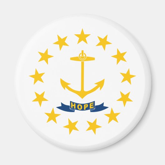Aimant Drapeau d'État de Rhode Island (Devant)