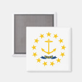 Aimant Drapeau d'État de Rhode Island (Recto/Verso)