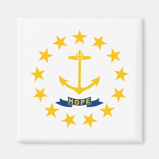 Aimant Drapeau d'État de Rhode Island (Devant)