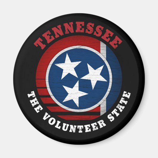 AIMANT DRAPEAU D'ÉTAT DE VOLONTAIRE TENNESSEE (Devant)