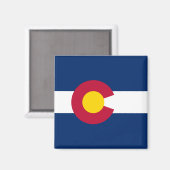 Aimant Drapeau d'Etat du Colorado (Recto/Verso)