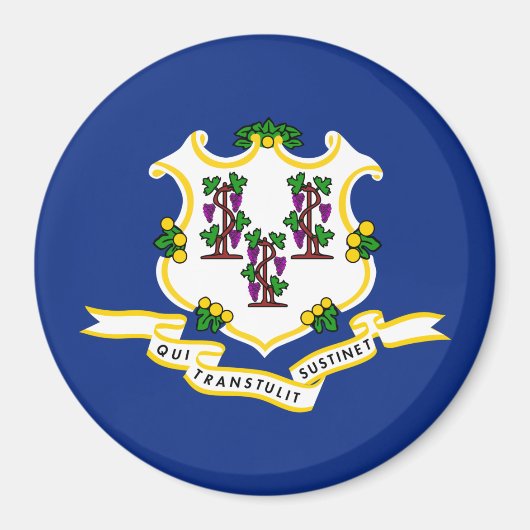 Aimant Drapeau d'État du Connecticut (Devant)