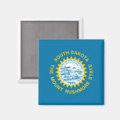 Aimant Drapeau d'État du Dakota du Sud (Recto/Verso)