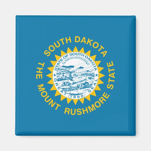 Aimant Drapeau d'État du Dakota du Sud (Devant)
