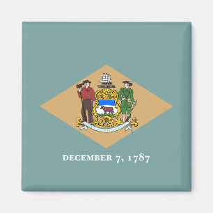 Aimant Drapeau d'État du Delaware (DE, USA)