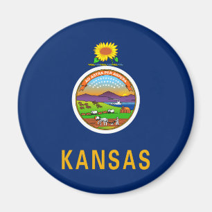 Aimant Drapeau d'État du Kansas