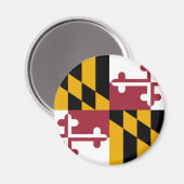 Aimant Drapeau d'État du Maryland (Recto/Verso)