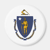 Aimant Drapeau d'État du Massachusetts (Devant)