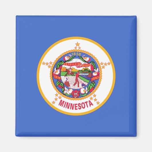 Aimant Drapeau d'État du Minnesota (Devant)