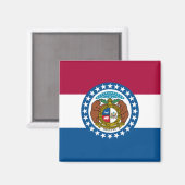 Aimant Drapeau d'État du Missouri (Recto/Verso)